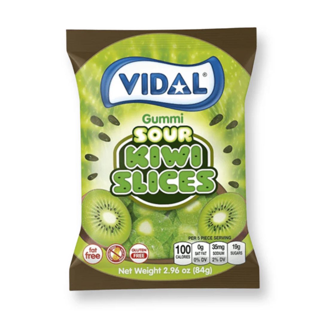 Sour Gummi Kiwi Slices 84g