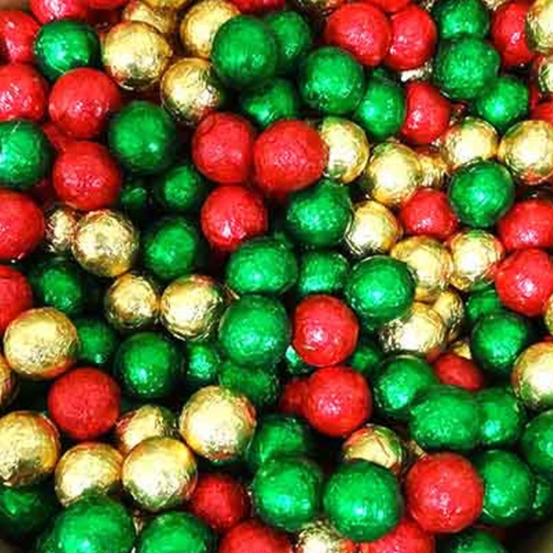 Chocolate Christmas Baubles (Red/Green/Gold)