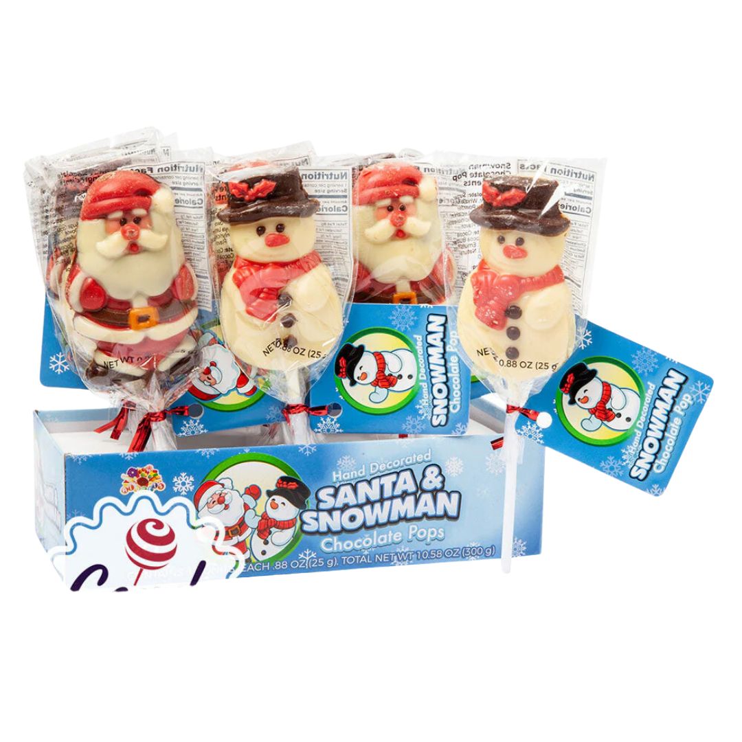 Chocolate Lollipop (Santa &amp; Snowman) 25g