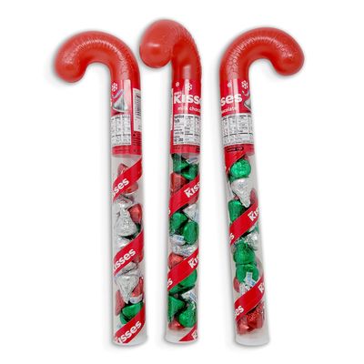 Hershey&#39;s Kisses Milk Choc in Candy Cane 63g