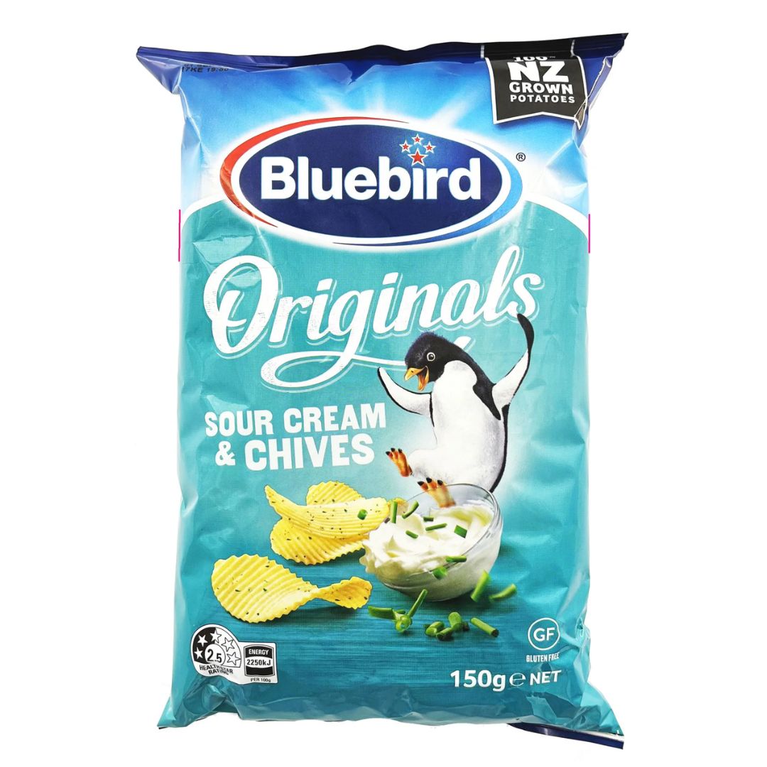 Bluebird Sour Cream &amp; Chives Potato Chips 150g