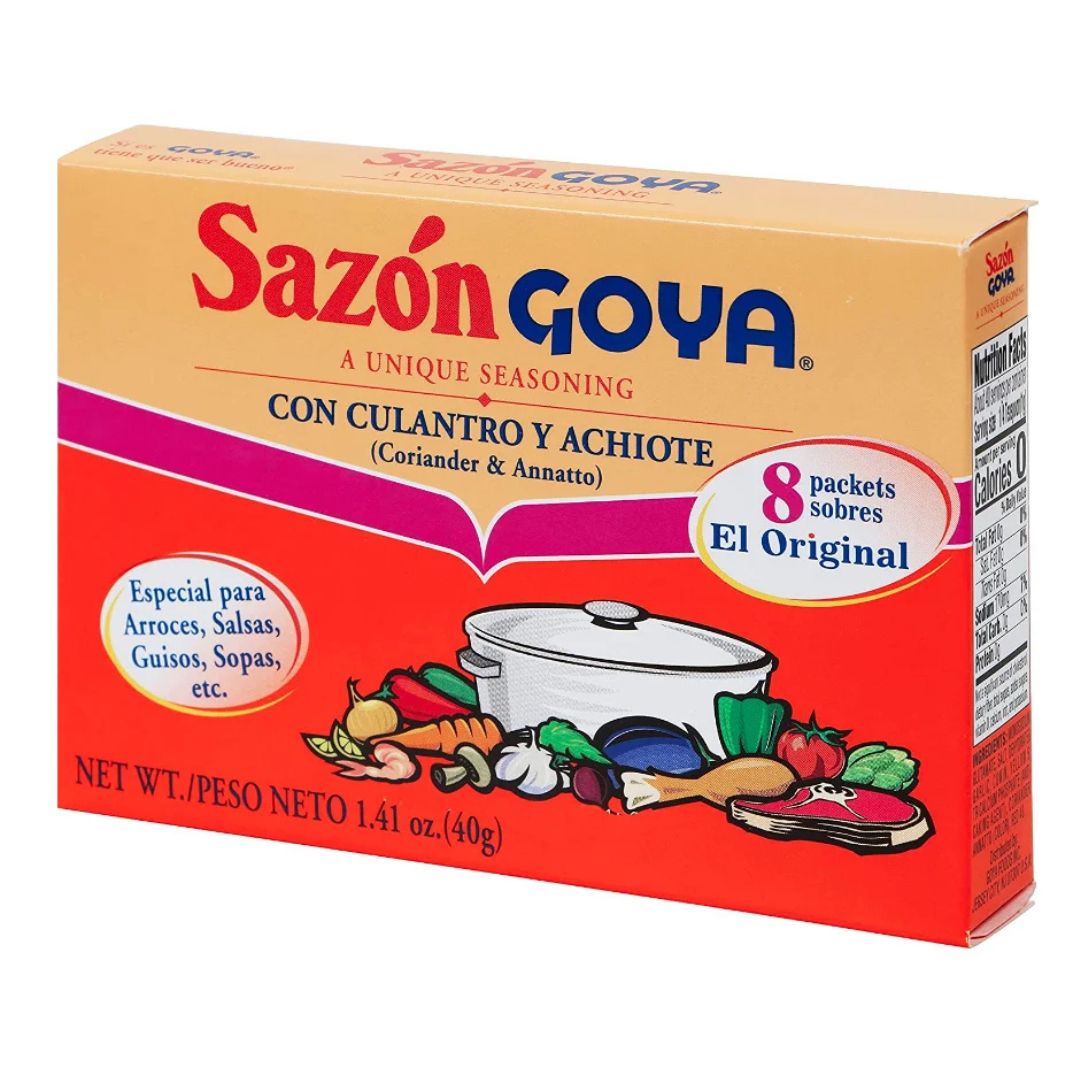 Sazon Goya Seasoning Culantro &amp; Achiote 40g (8 sachets)