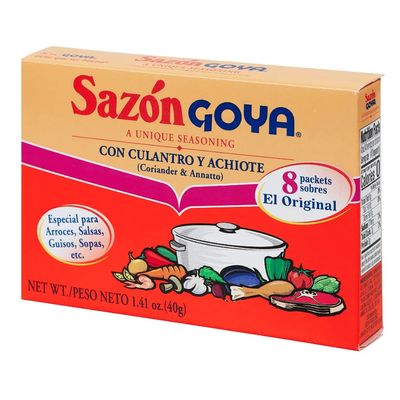 Sazon Goya Seasoning Culantro &amp; Achiote 40g (8 sachets)