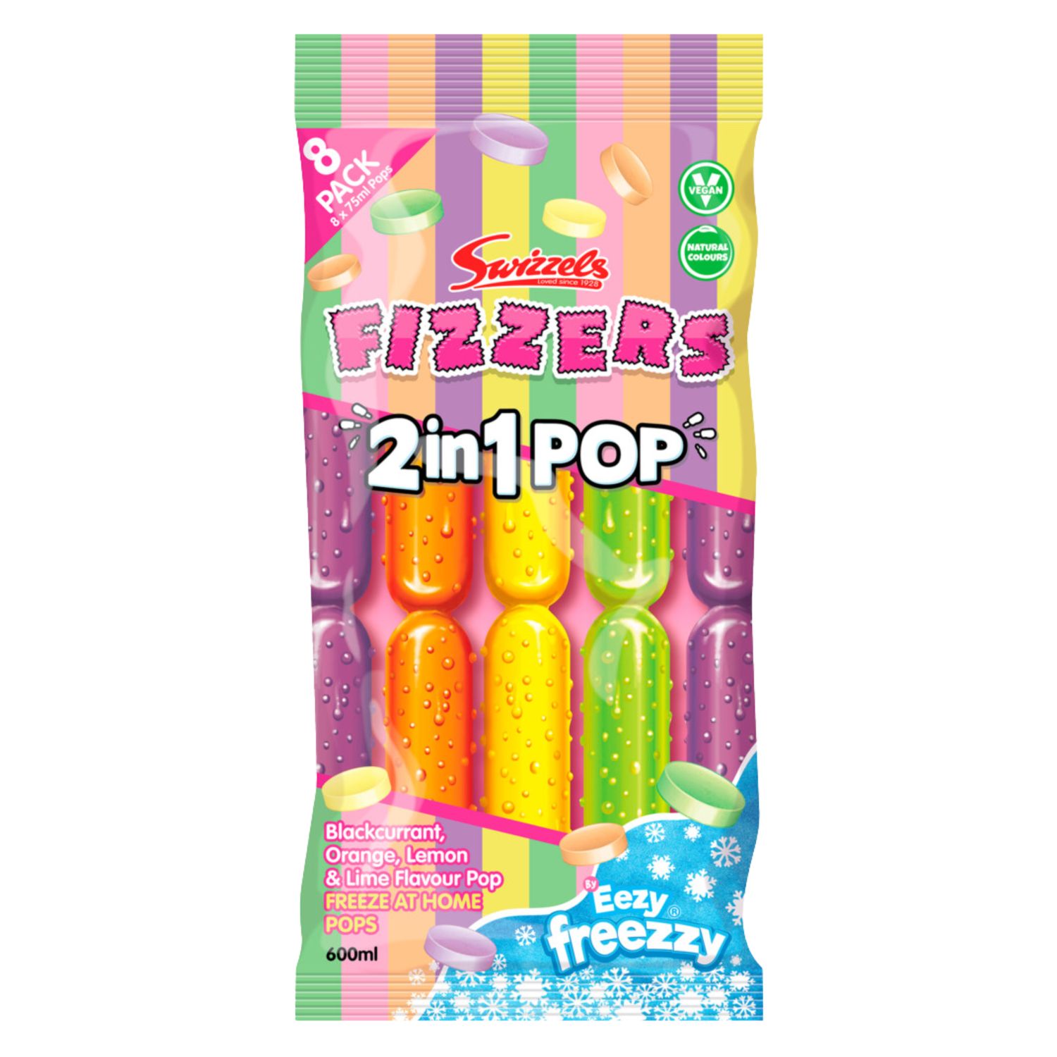 Swizzels Fizzers Freeze Pops 8pc
