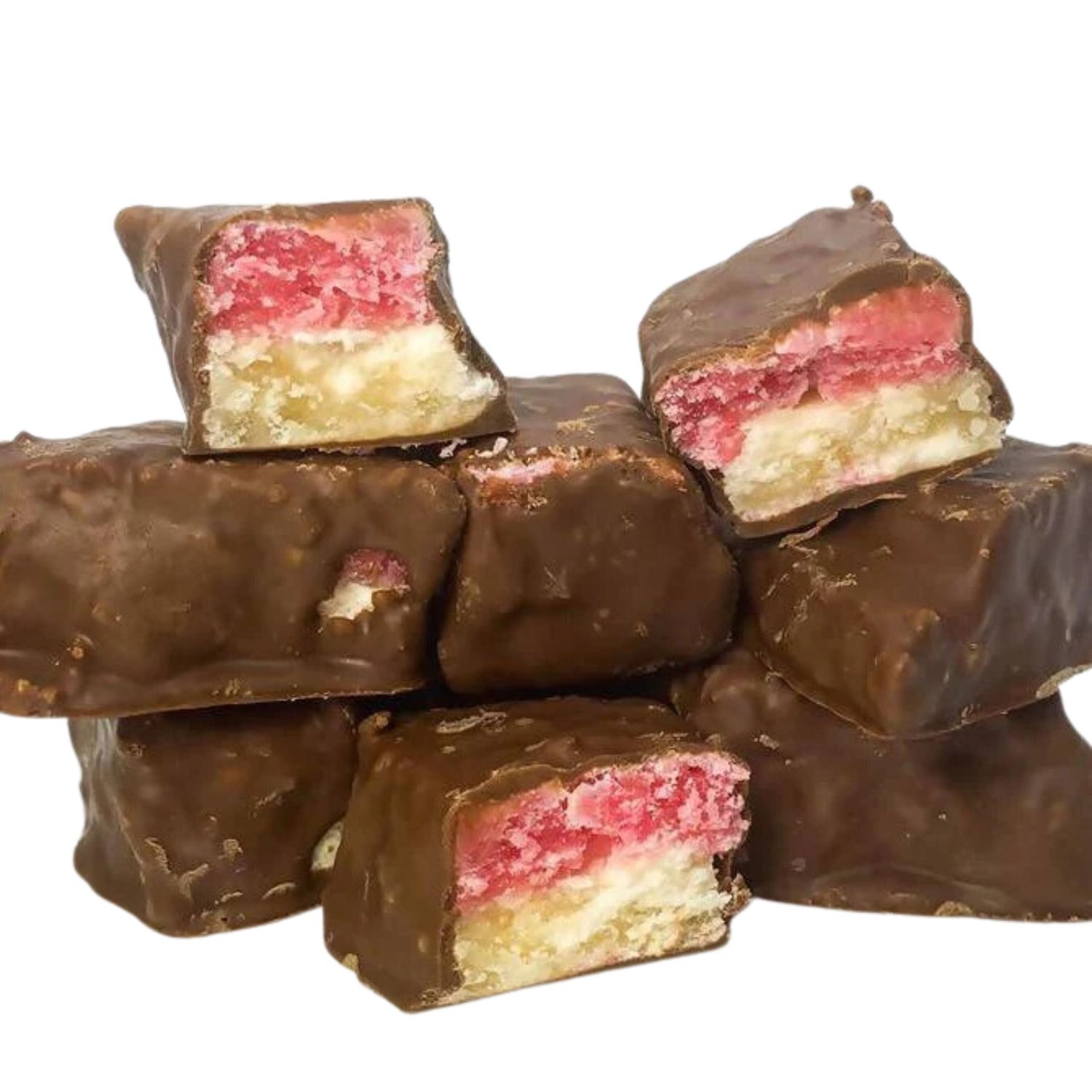 Chocolate Coated Coconut Ice Pieces