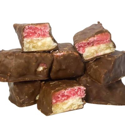 Chocolate Coated Coconut Ice Pieces