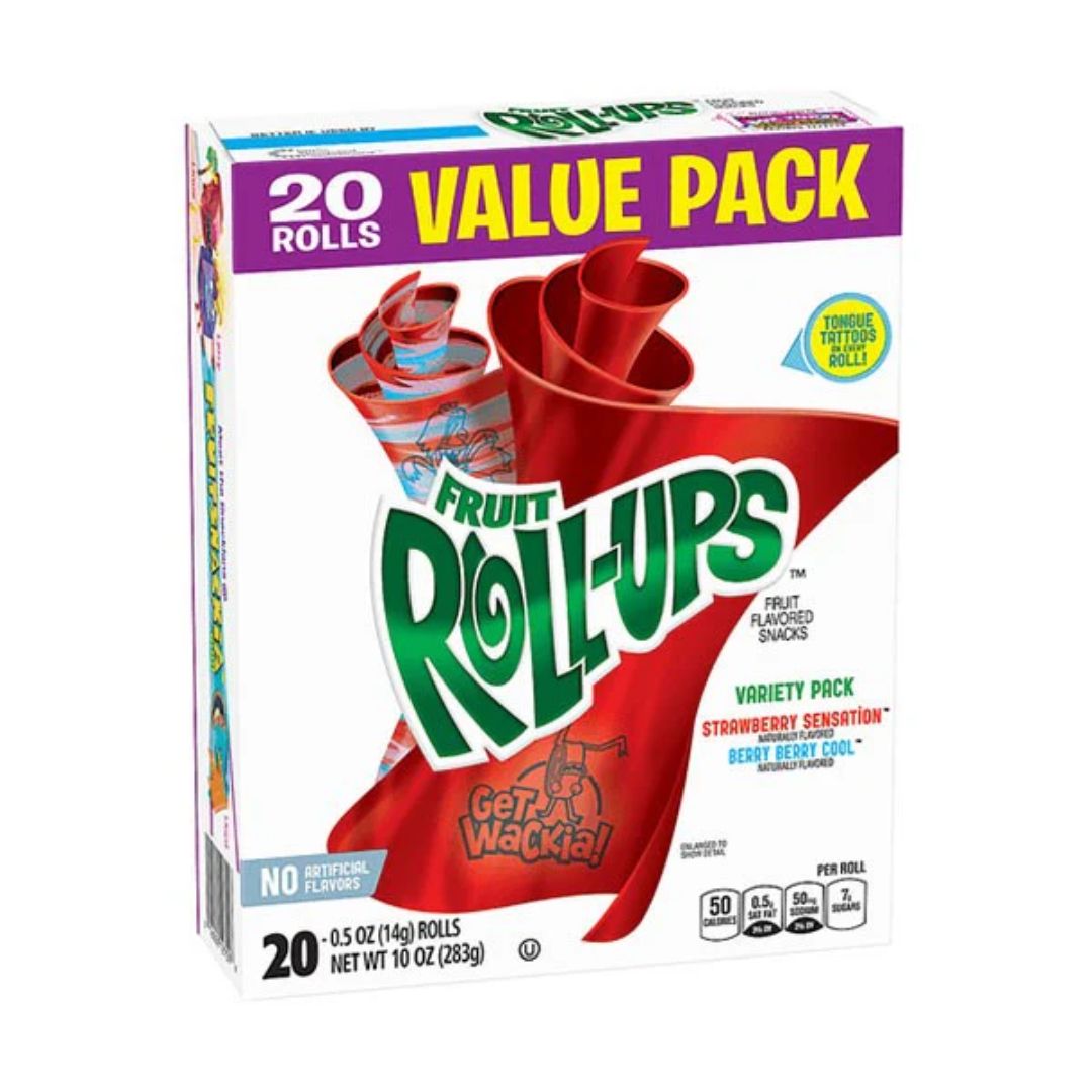 Fruit Roll Ups Strawberry &amp; Berry Berry Cool 20 pc