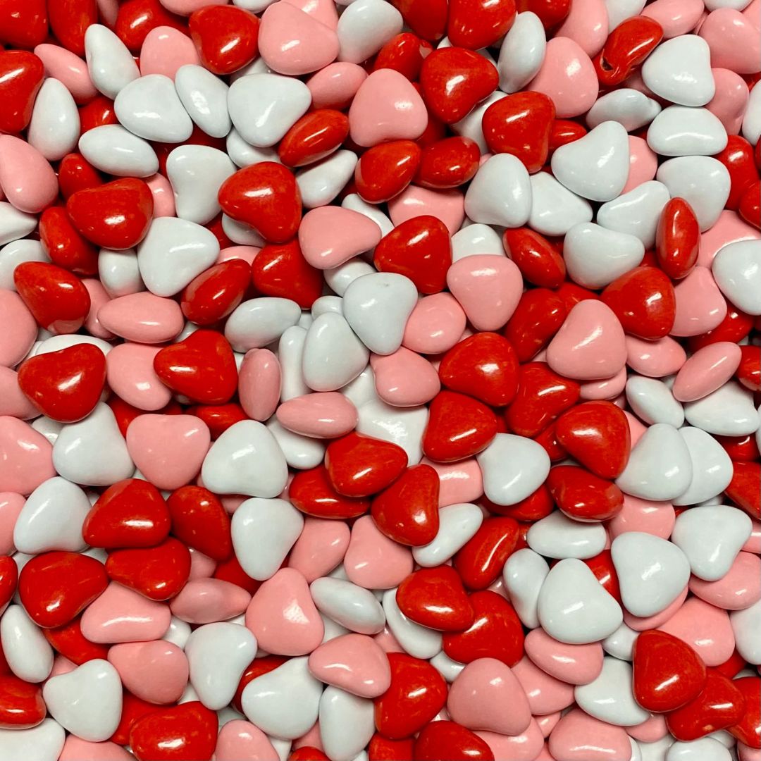 Candy Coated Choc Hearts 150g