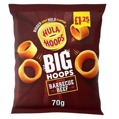 Hula Hoops (UK Crisps) Big Hoops 70g - Beef