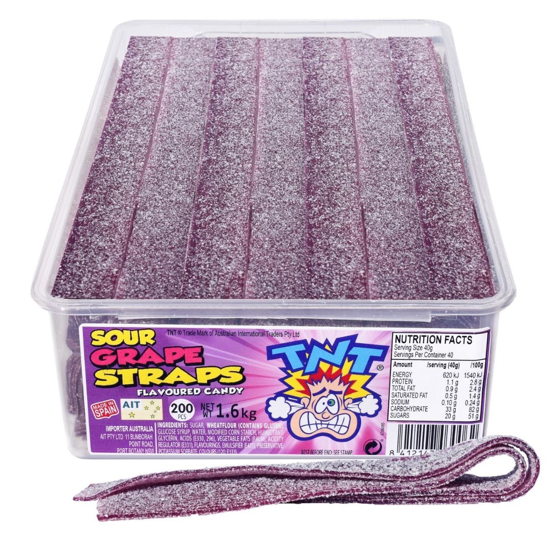 Sour Straps (TNT) - Grape, Quantity: 10pcs