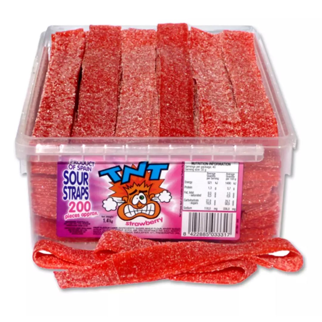 Sour Straps (TNT) - Strawberry, Quantity: 10pcs