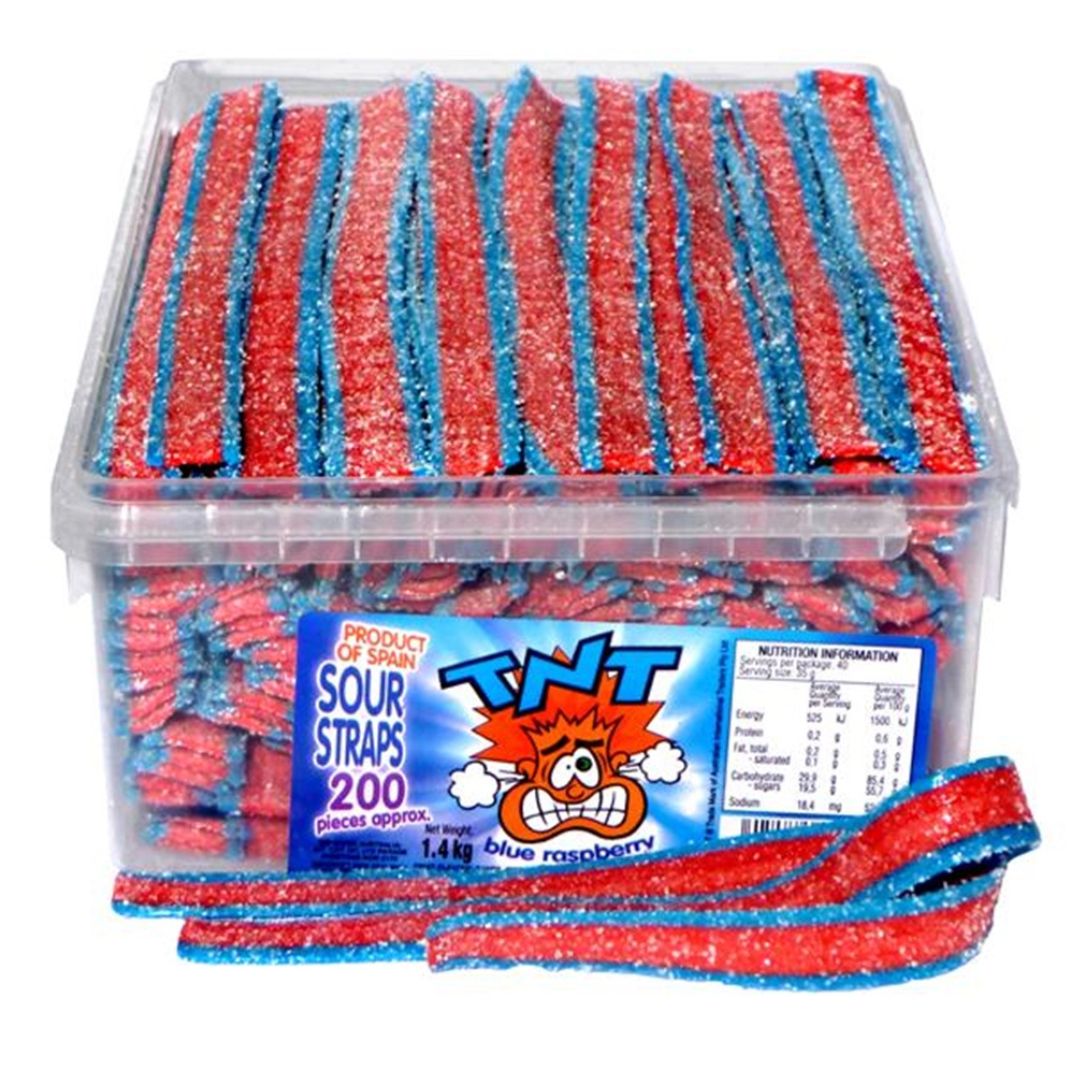 Sour Straps (TNT) - Blue Raspberry, Quantity: 10pcs