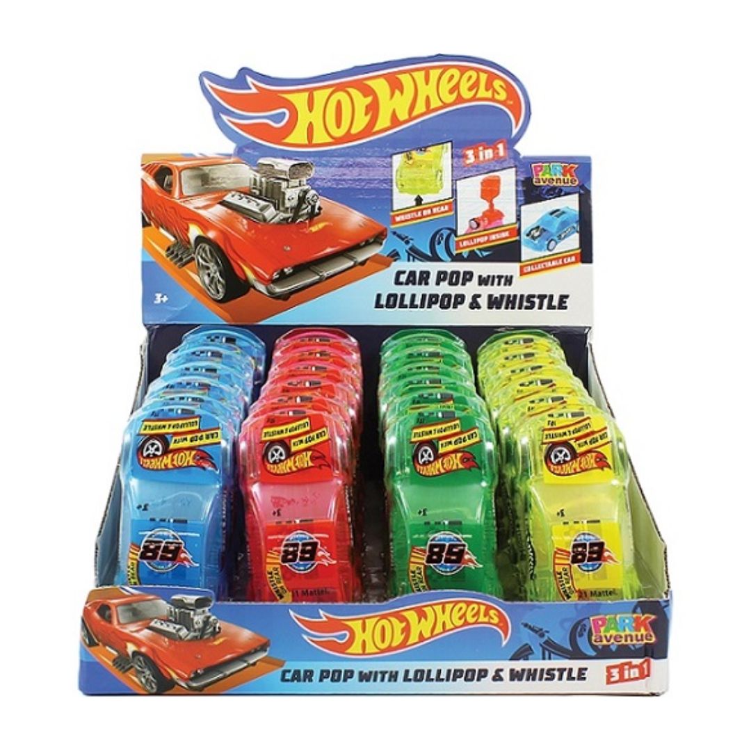 Hot Wheels Car w. Whistle Lollipop