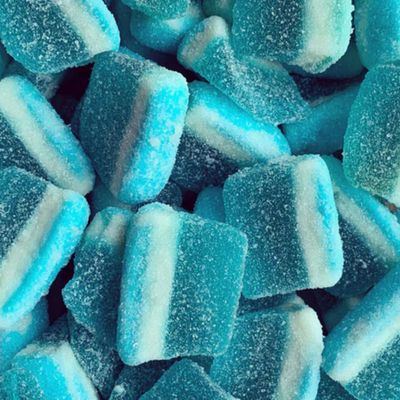 Sour Blue Raspberry Slices (Sugared) (Kingsway UK)