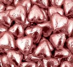 Chocolate Foiled Heart 500g - Rose Gold