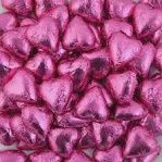 Chocolate Foiled Heart 500g - Hot Pink