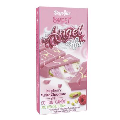 Angel Hair Chocolate Bar 170g - Raspberry White