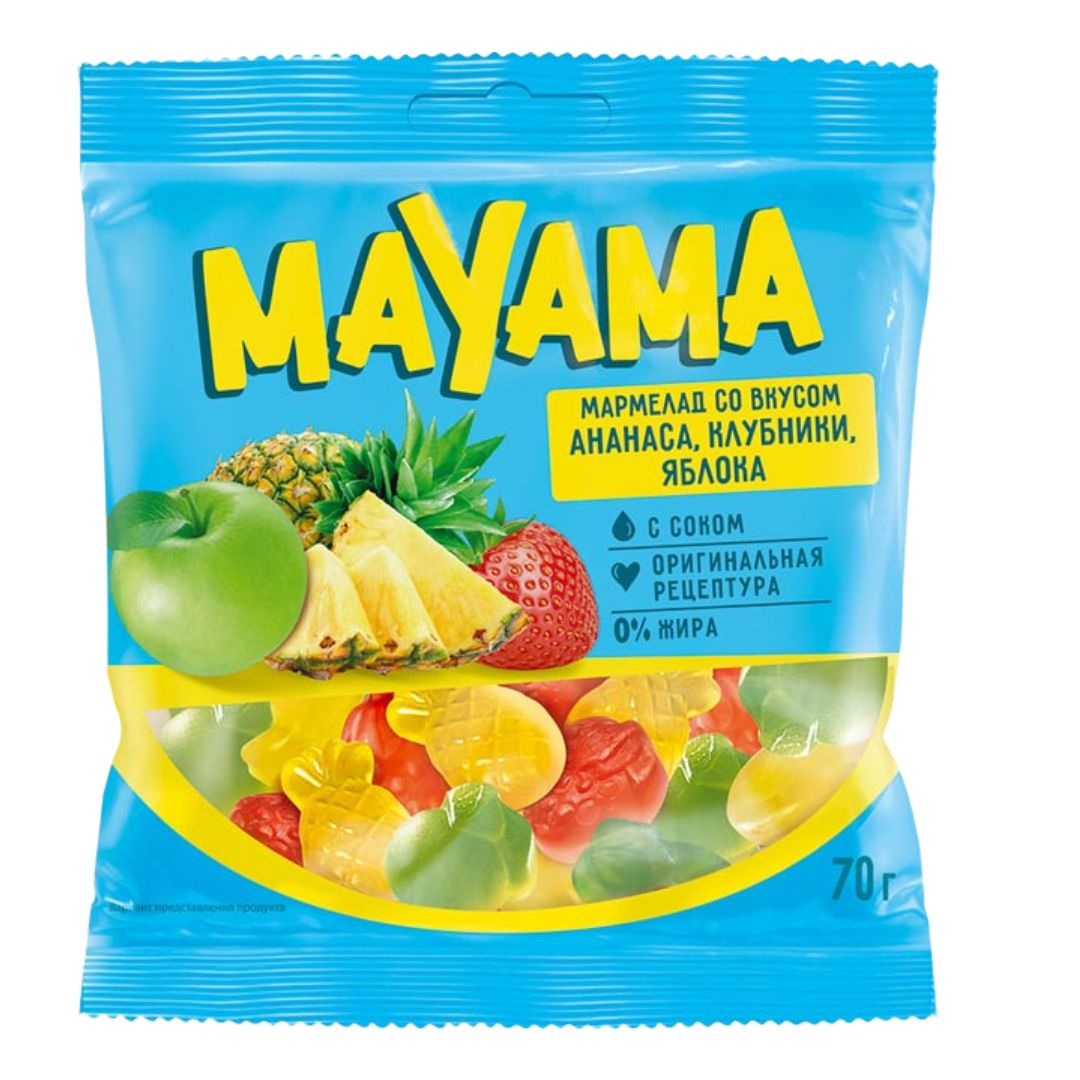 Gummi Jellies 70g - Pineapple, Apple and Strawberry