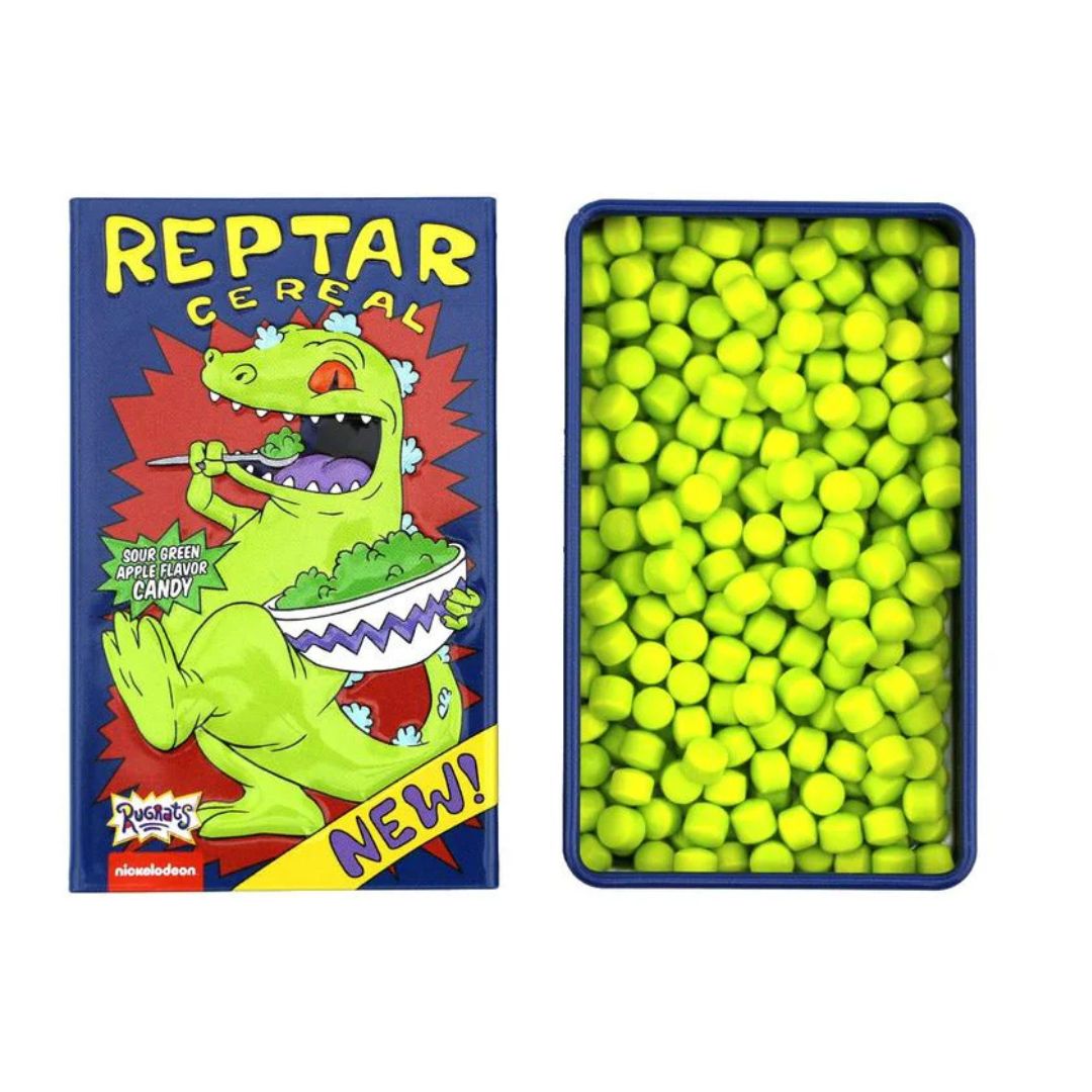 Rugrats Reptar Cereal Sour Candy Tin 34g