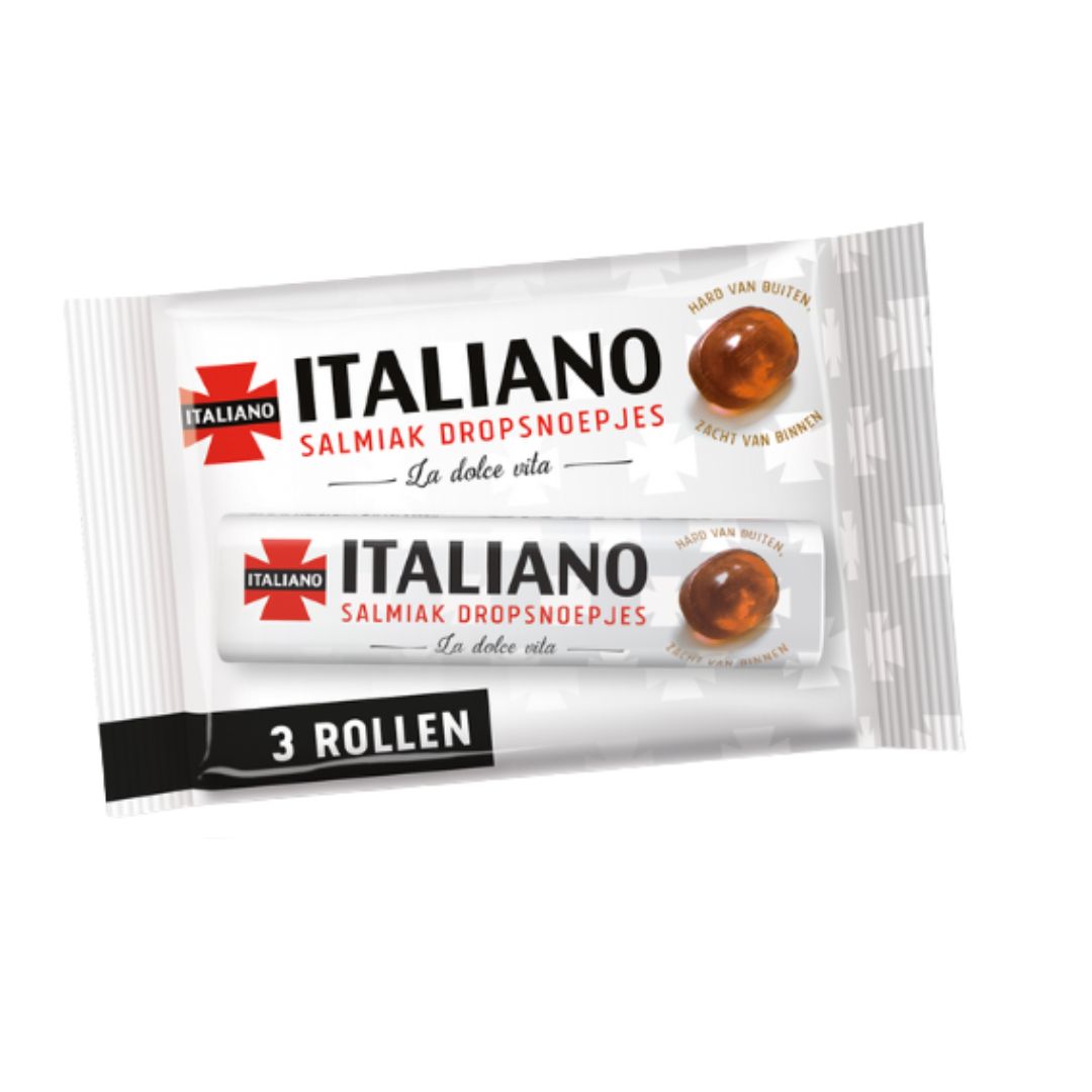 Salmiak Dropsnoep Roll (Salmiak Licorice Candies Roll) 3 pack / 99g
