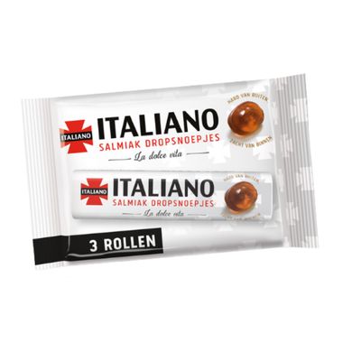Salmiak Dropsnoep Roll (Salmiak Licorice Candies Roll) 3 pack / 99g
