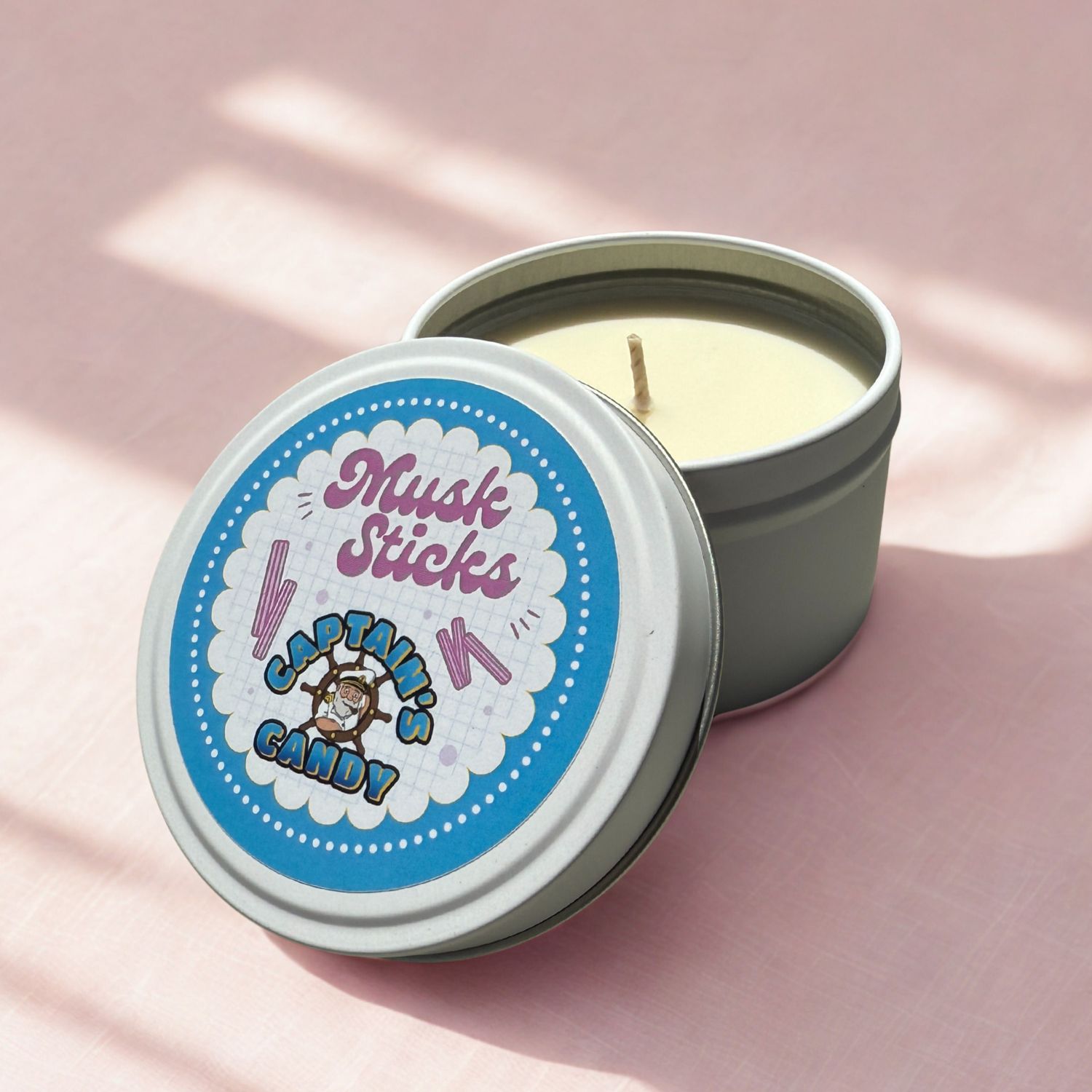 Captain&#39;s Candy Soy Candle 150ml - Musk Sticks