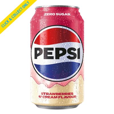 Pepsi Strawberry &amp; Cream - Zero Sugar 330ml