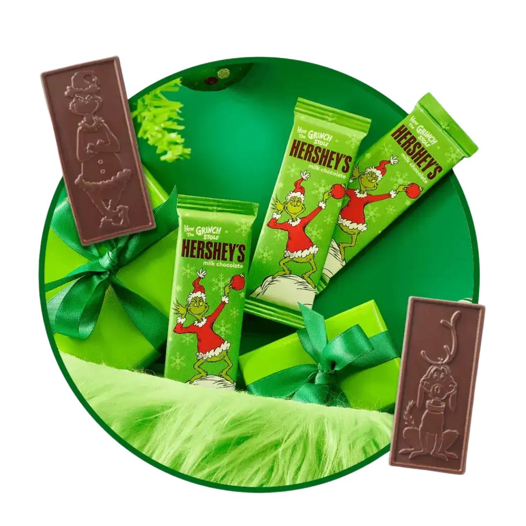 Hershey&#39;s How the Grinch Stole Milk Choc Bar 34g