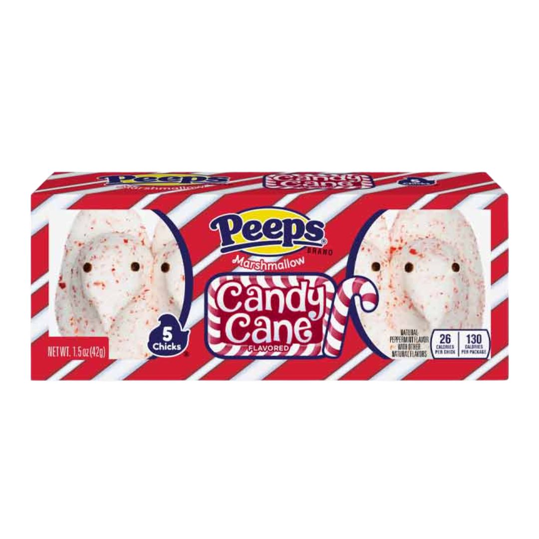Peeps Candy Cane Chicks 5pc