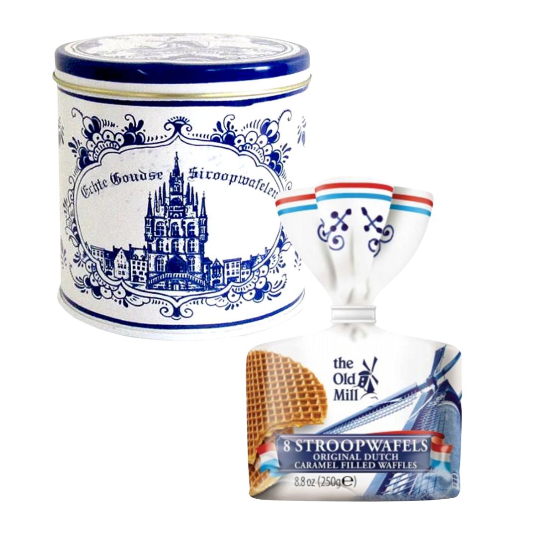 Syrup Wafers 8pc in Delfblue Tin 250g