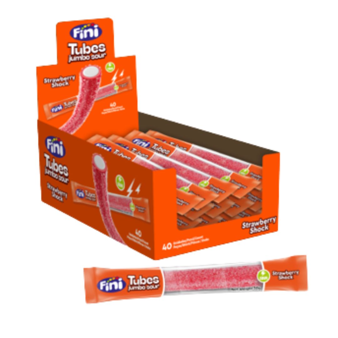 Jumbo Sour Tube - Strawberry Shock 50g