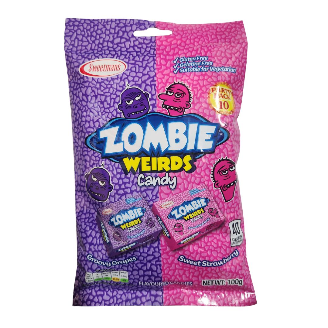 Zombie Weirds 100g (10pc bag) - Grape &amp; Strawberry