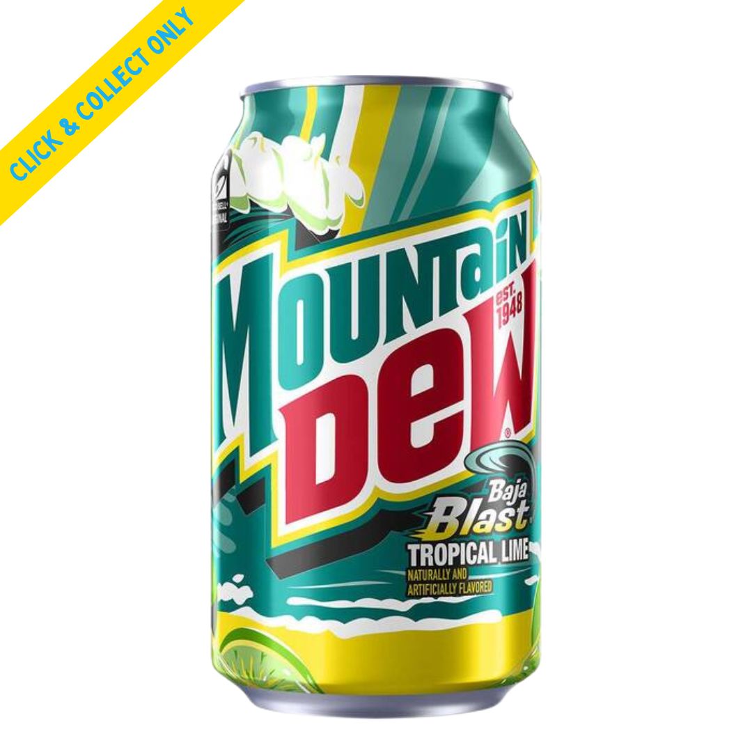Mtn Dew (Mountain Dew) Baja Blast Tropical Lime (original) 355ml, Quantity: x 1