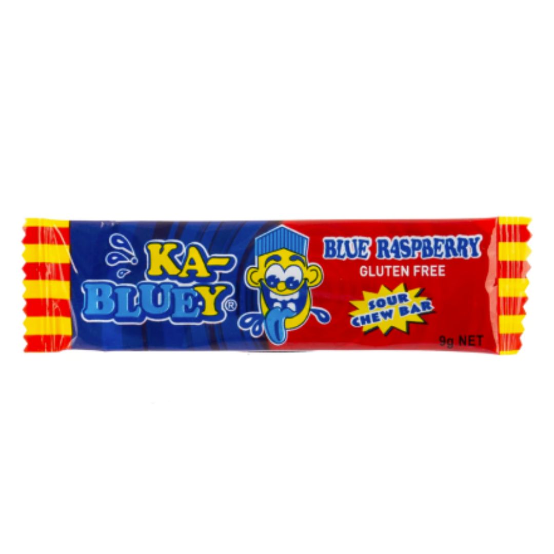 KA-Bluey Blue Raspberry Blast Sour Chew Bar 9g, Quantity: 9g x 1pc