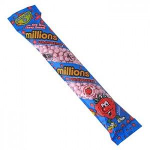 Millions Tubes 60g, Flavour: REDUCED BB JAN 26 - Strawberry