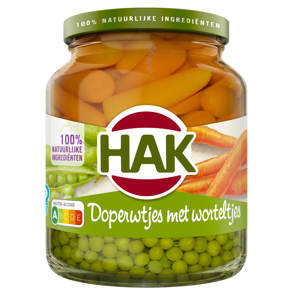 Carrots with Peas (wortels en doperwten fijn), Size: 370g