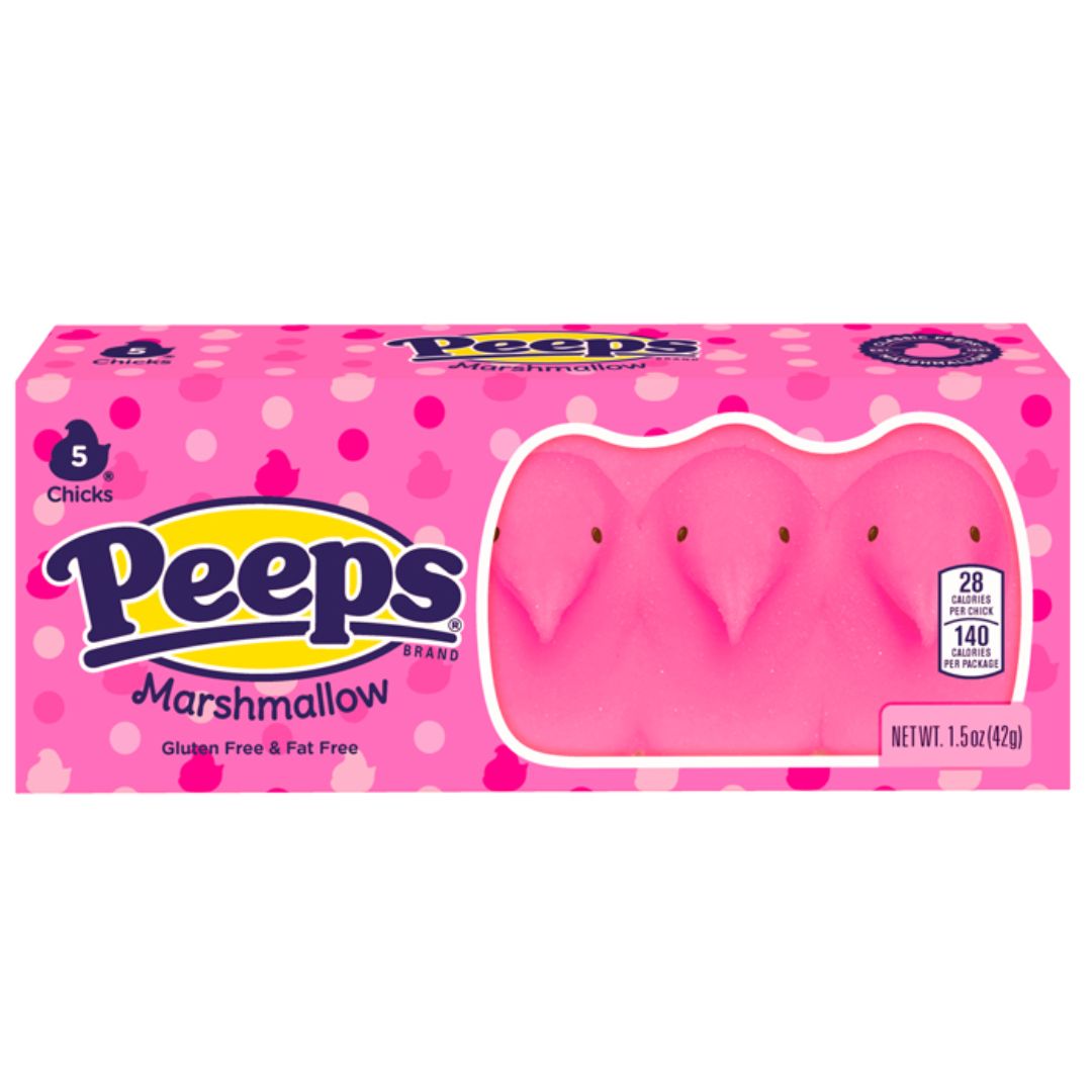 Peeps Chicks 42g (5pc), Colour: Pink