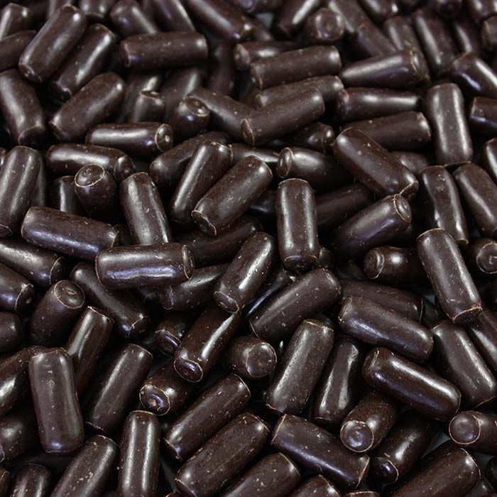 Chocolate Coated Licorice Bullets - Dark Choc (Fyna), Size: 200g