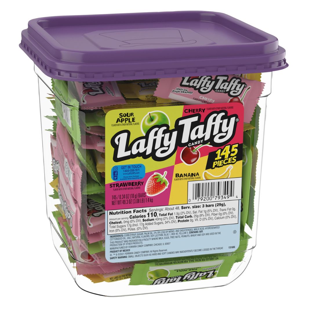 Laffy Taffy Minis 10g, Quantity: 145pc Tub