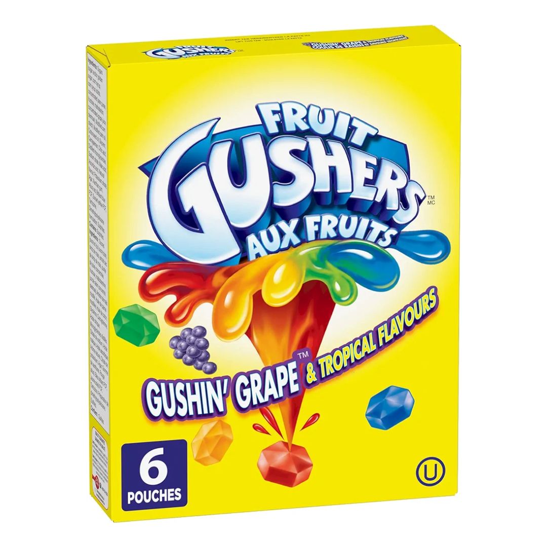 Fruit Gushers 120-138g, Quantity: Grape