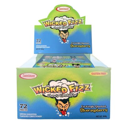 Wicked Fizz Chew Bar - Blue Raspberry