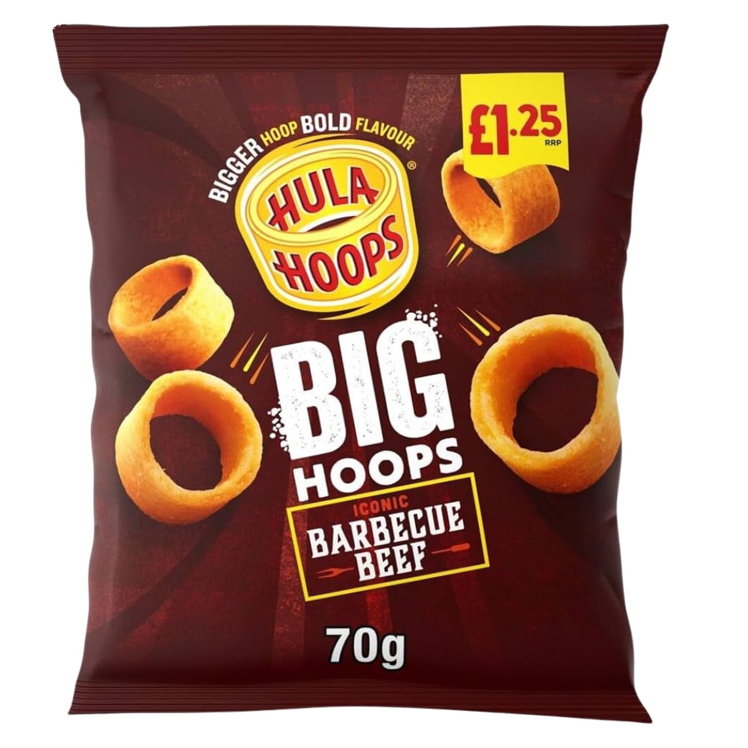 Hula Hoops (UK Crisps) Big Hoops - Beef, Size: 70g
