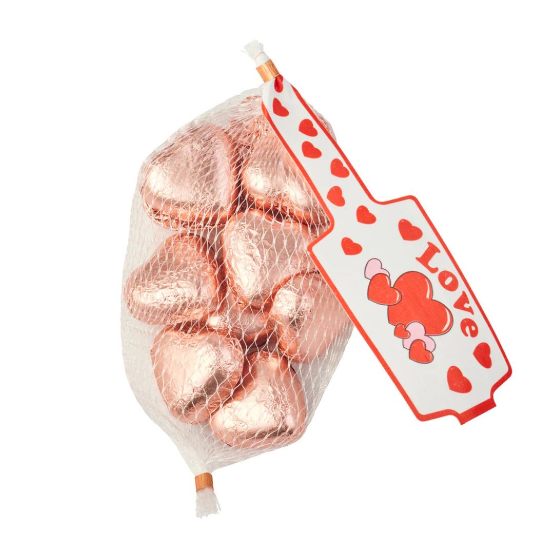 Chocolate Foiled Heart 63g - Rose Gold