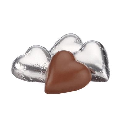 Chocolate Foiled Heart 63g - Silver
