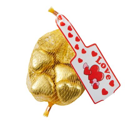 Chocolate Foiled Heart 63g - Gold