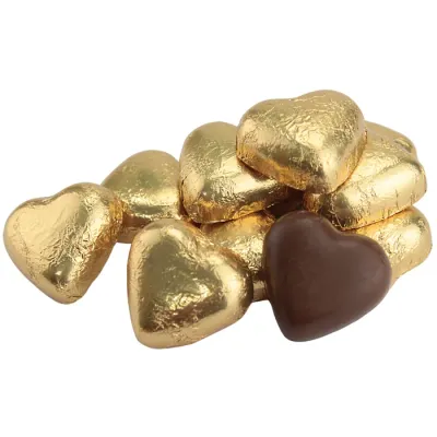 Chocolate Foiled Heart 63g - Gold