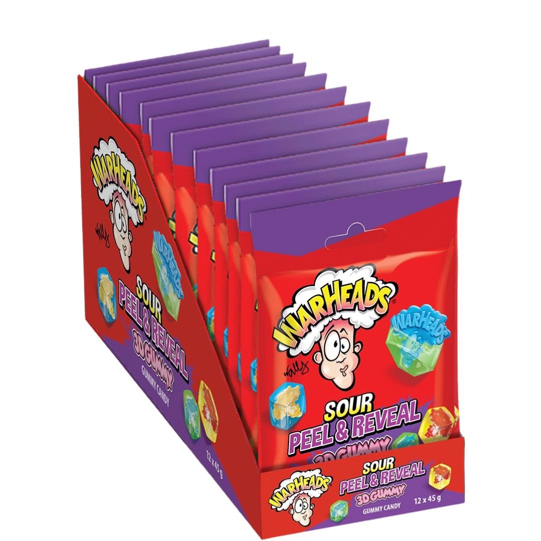 Warheads Sour Peel &amp; Reveal 3D Gummy 45g