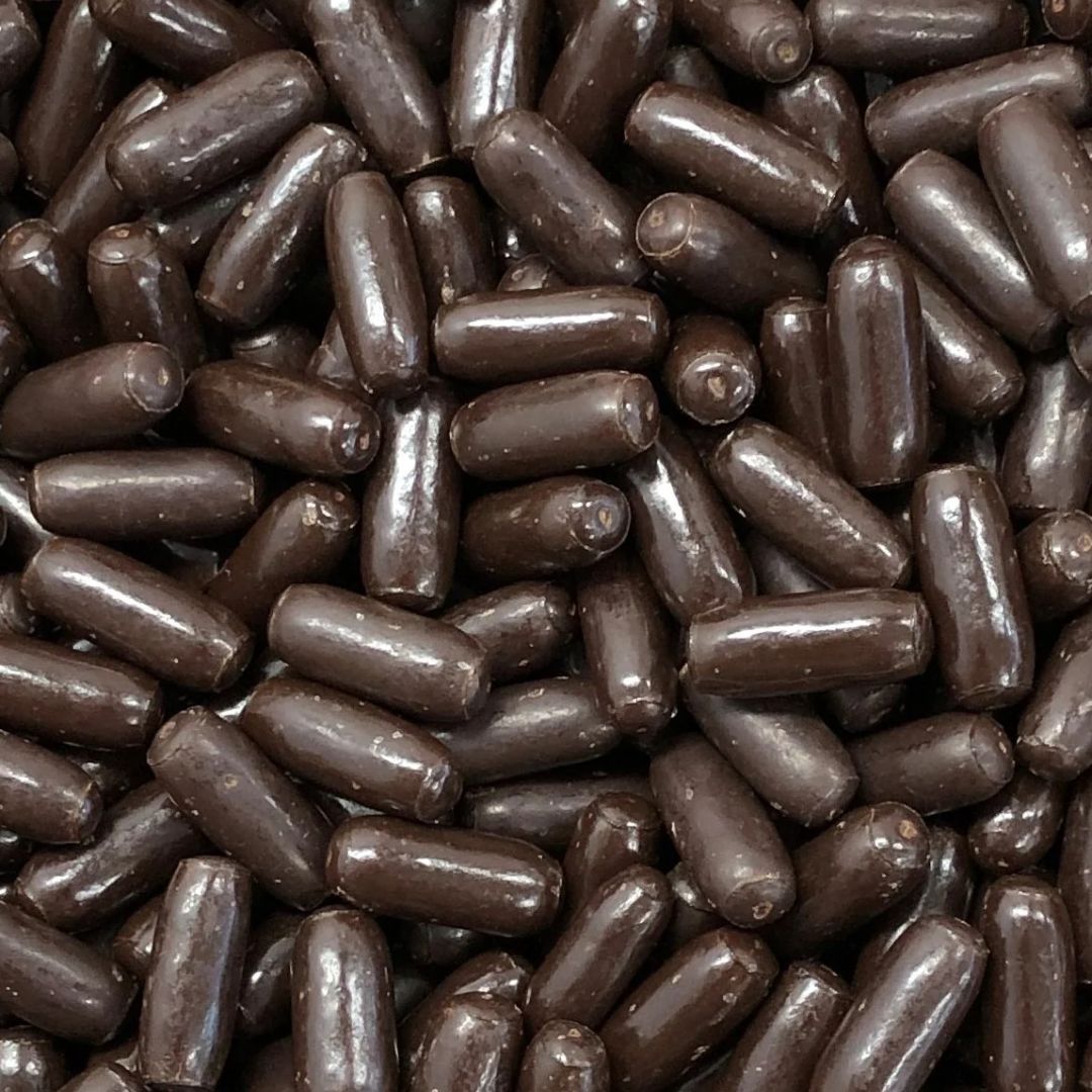 Chocolate Coated Licorice Bullets - Dark Choc (Everfresh), Size: 400g
