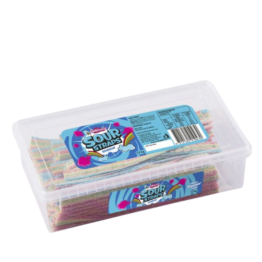 Sour Straps (Lolliland) - Rainbow - 1.2kg tub