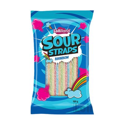 Sour Straps (Lolliland) - Rainbow - 160g
